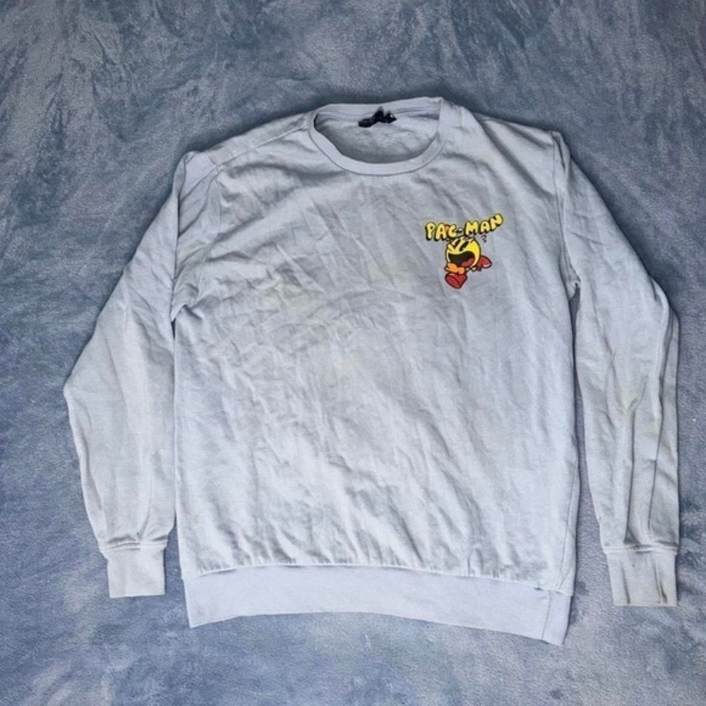 Pac-Man crewneck sweatshirt with yellow Pac-Man